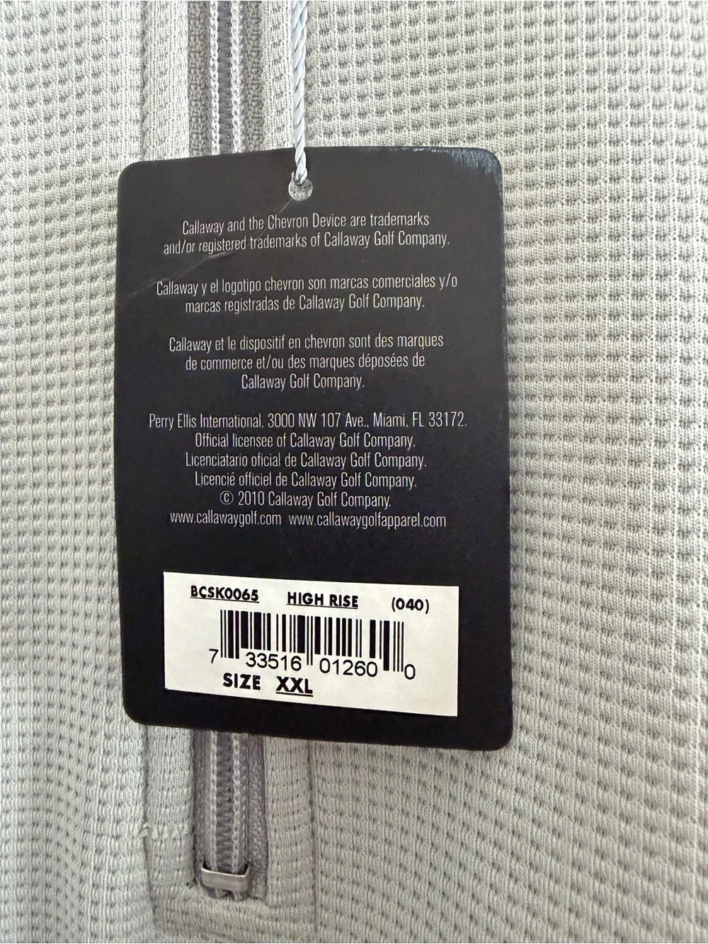Callaway Men’s  Sleeveless Quarter-Zip Golf Top - Light Gray